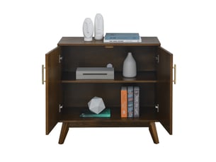 Buffet 2 porte(s)  0 tiroir(s) MEULVA  - 80 cm coloris bois foncé 