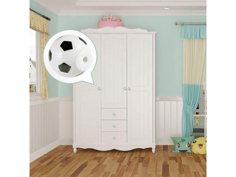  6 boutons de tiroir de football, boutons décoratifs pour meubles, poignées de coiffeuse pour enfants et amateurs de sport  - Conforama D