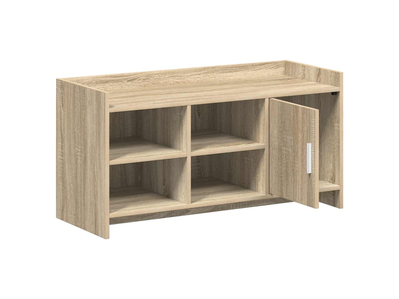  Meuble à chaussure, cabinet à chaussures avec porte chêne sonoma 100x39,5x51 cm  - Conforama D