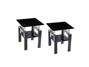 Table basse carré(e) coloris noir MAISENTIEL  - 45 cmx45 cm