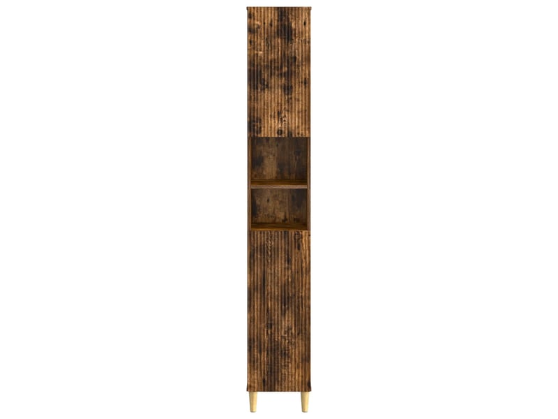 Colonne de salle de bain avec étagère ouverte arnhem chêne fumé - Conforama D