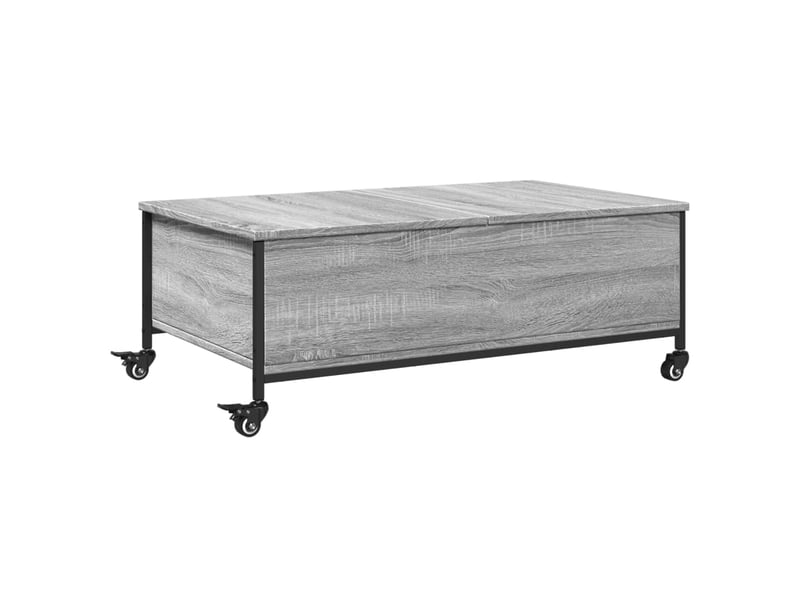  Table basse | table d'appoint salon avec roulettes sonoma gris bois d'ingénierie  - Conforama A