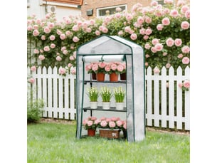 Protection des plantes, serre extérieure avec porte enroulable, serre de terrasse