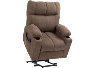 Fauteuil relax électrique WISHDOR Coton / Polyester marron