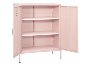 Armoire de bureau, meuble de rangement rose 80x35x101,5 cm acier shl89841
