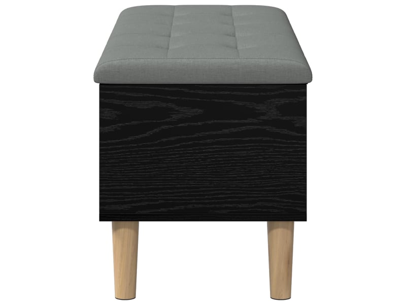  Banc chambre, banc de rangement avec coussin chêne noir 102x42x46 cm  - Conforama E