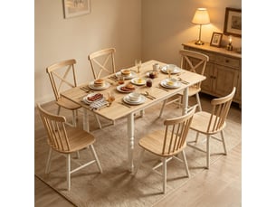 Table extensible 2 à 6 personnes avec 2 rallonges, pour salle à manger, en mdf et acier, 134 × 80 × 75 cm