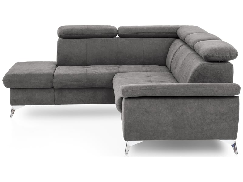 Canapé d'angle gauche convertible 4 places en tissu ALLY 2 coloris gris - Conforama C