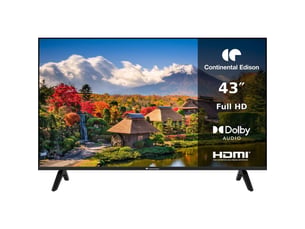 Téléviseur Led <strong>CONTINENTAL EDISON</strong> CELED43FHD26B6 - Full HD 43 pouces 109 cm