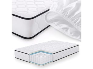 Matelas 120x200 cm AKORD   Ressorts ensachés + mousse soutien Medium épaisseur 24 cm
