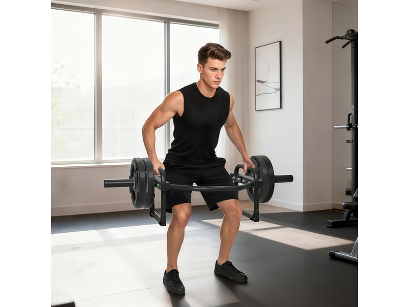  Barre olympique hexagonale 5 cm, 300 kg, chargement facile, pour développé couché, soulevé de terre, squats et charges lourdes.  - Conforama C