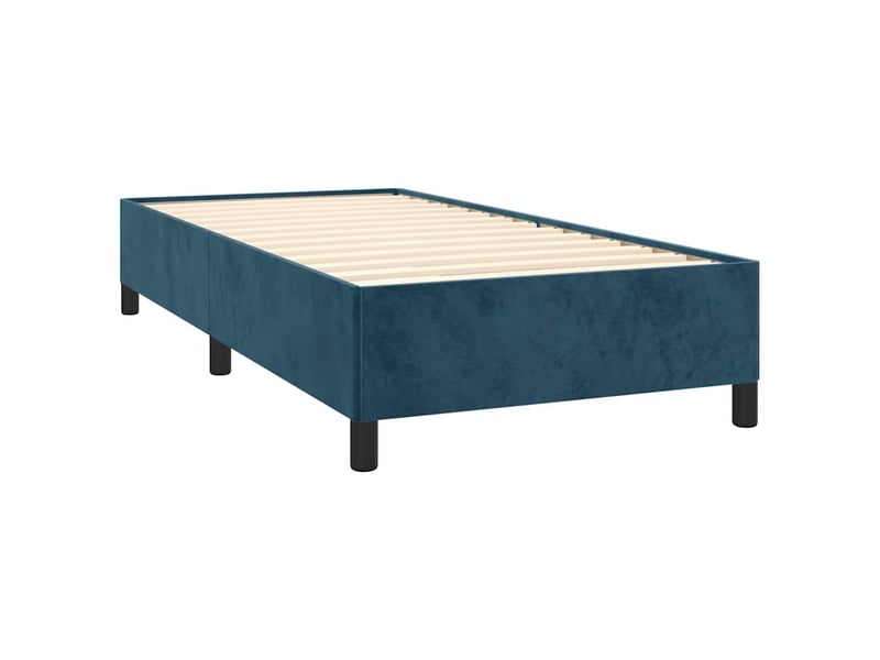  Lit simple- lit adulte -  cadre de lit sans matelas bleu foncé 80x200 cm velours  - Conforama C