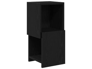 Meuble d'angle, meuble de rangement salon 25,5x25x55cm bois d'ingénierie chêne noir