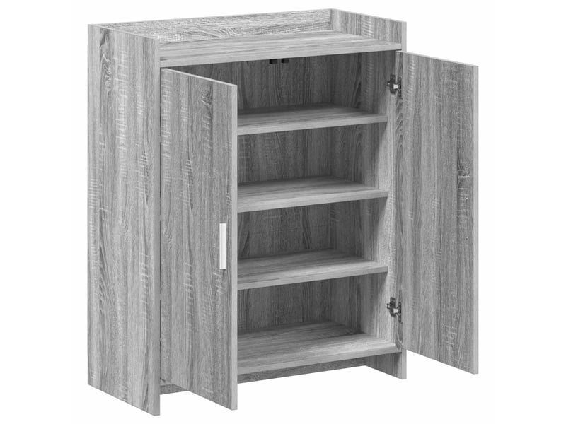  Meuble à chaussure, cabinet à chaussures avec porte sonoma gris 73,5x36x92 cm  - Conforama D