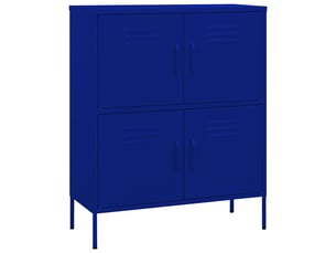 Armoire de rangement, rangement bureau bleu marine 80x35x101,5 cm acier shl3213