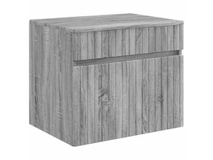 Cabinet salle de bain mural, meuble de rangement sonoma gris 59x44.5x50 cm