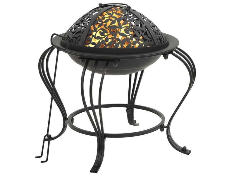  Brasero exterieur, foyer camping avec tisonnier 49 cm acier  - Conforama B