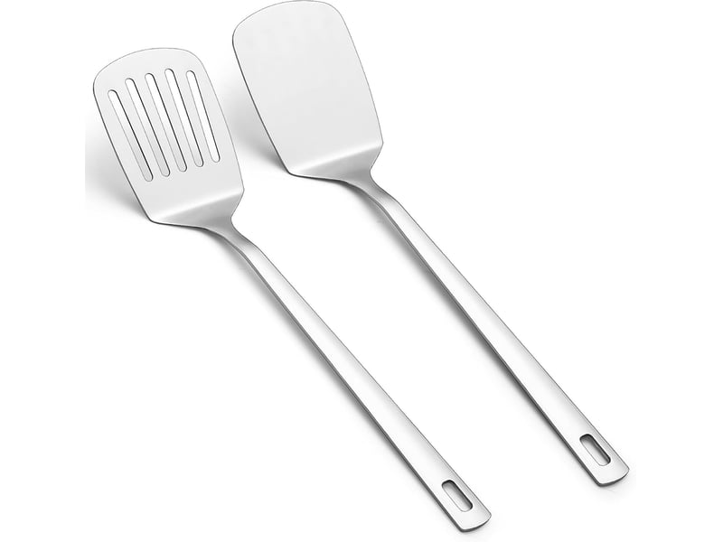  Lot de 2 spatules en acier inoxydable pour tournebroche – argenté  - Conforama A