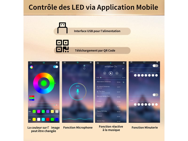  Meuble de cuisine muvano, vaisselier couleur noyer avec led, 140 × 40 × 185 cm  - Conforama E