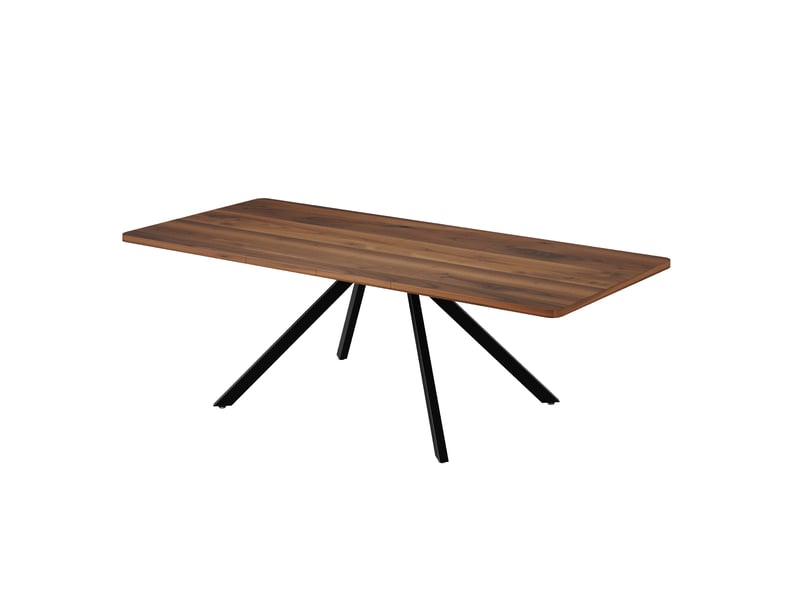  Table à manger extensible 160200240 x 90 x 74,5 cm, 6 à 10 personnes, mdf effet noyer et pieds métal Fay Lum - Conforama W