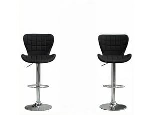 tabouret de bar assise réglable en hauteur  <strong>STILVORA</strong>  - noir hauteur d'assise 59 cm vendu Par paire