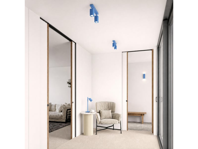  Applique riff azur gx53 aluminium moderne 6x10x12cm SL.3108 - Conforama C