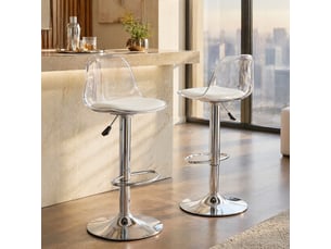 tabouret de bar assise réglable en hauteur <strong>HAUSS SPOLE</strong> - bicolore hauteur d'assise 60.4 cm vendu Par paire