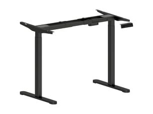 Piètement de bureau électrique réglable double moteur - mémoire 3 hauteurs acier noir 83 × 130 cm