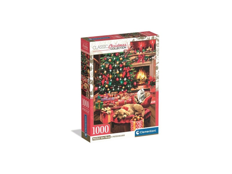  Puzzle 1000 pieces noel christmas by the fire 50 x 70 cm avec poster et boite compacte CLE8005125371273 - Conforama A