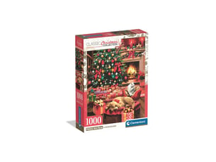 Puzzle 1000 pieces noel christmas by the fire 50 x 70 cm avec poster et boite compacte