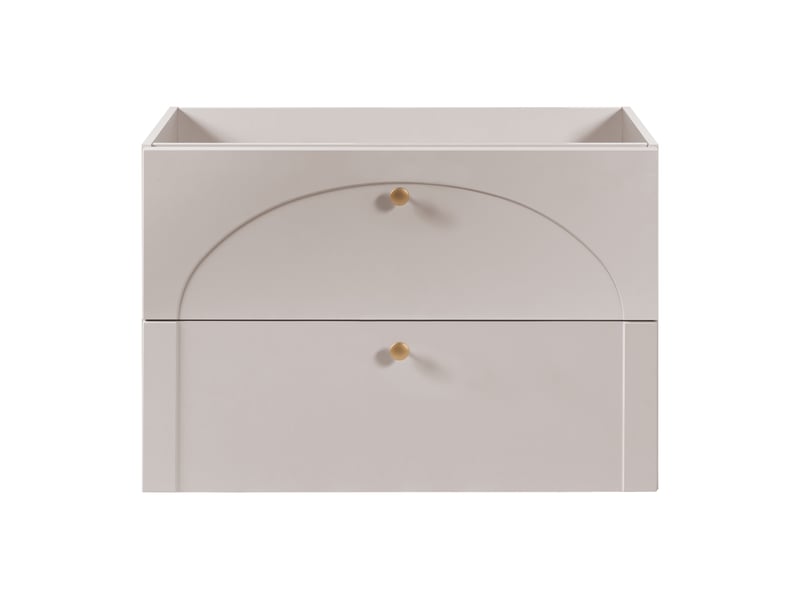 Meuble sous-vasque suspendu aura 160 cm avec plan effet chêne craft cachemire mat g - Conforama D