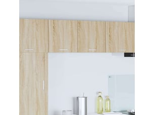 Meuble de rangement cuisine, armoire suspendue chêne sonoma et blanc 40x31x40cm