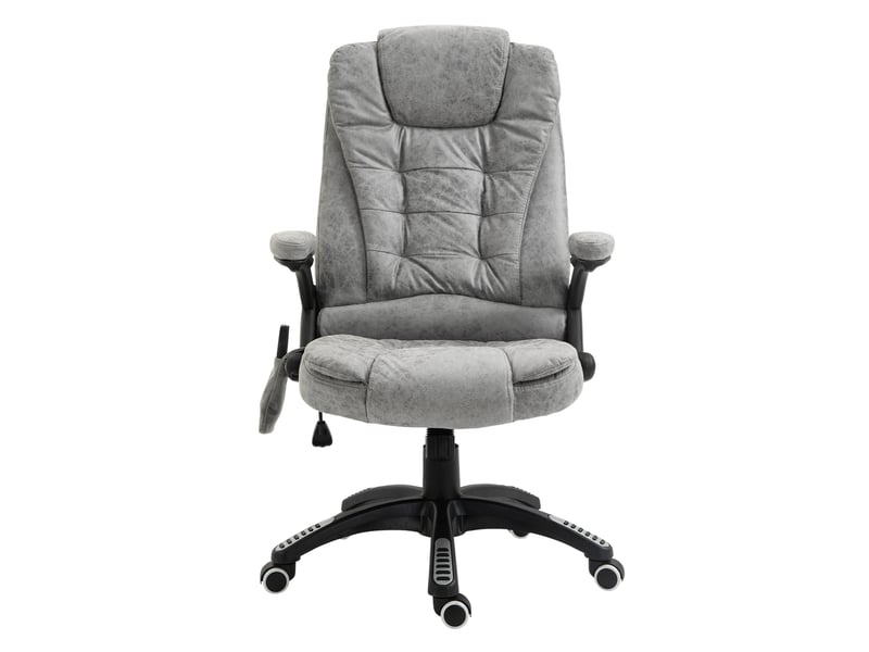  Fauteuil de bureau gris avec massage chauffant, inclinable et réglable en hauteur  - Conforama A