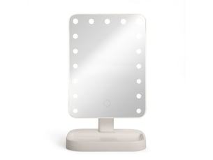 Miroir  à poser coloris blanc LIVOO   - 16.7 cm x 10.3 cm