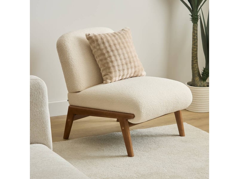  Coussin zephy carré 40x40cm effet fausse fourrure beige ZEPHY - Conforama B