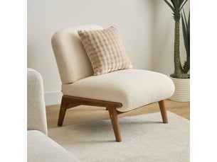 Coussin zephy carré 40x40cm effet fausse fourrure beige