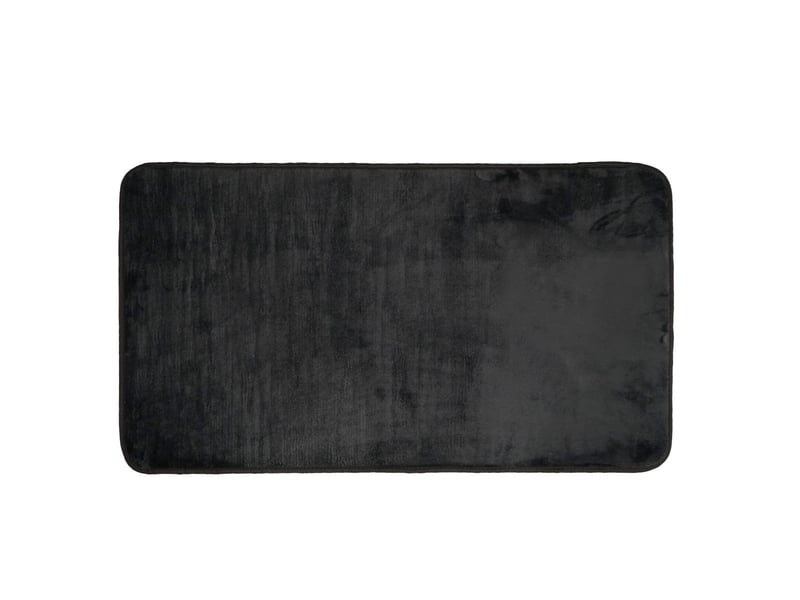  Tapis uni en flanelle flanou 60x110cm noir  - Conforama A