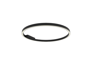 Zambelis aria plafonnier semi-encastré led intégré aria 80 cm, noir mat, 3000 k, à intensité variable