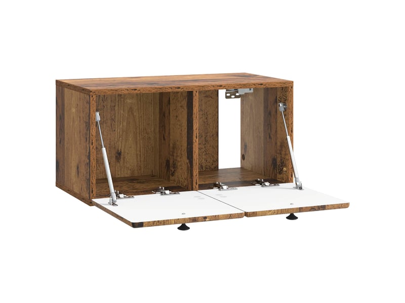  Meuble tv - banc tv - meuble de rangement mural 59,5 x 31 x 30 cm bois ancien bois d'ingénierie  - Conforama E