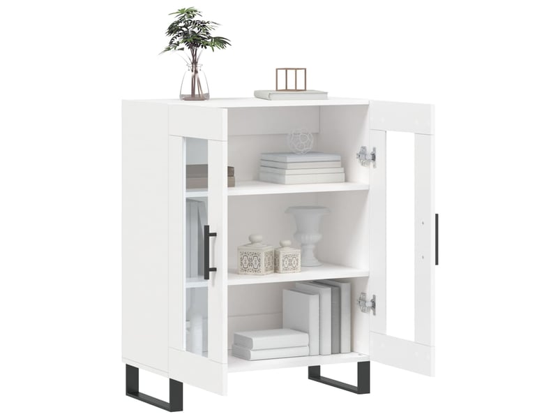  Buffet - bahut - meuble de rangement blanc 69,5x34x90 cm bois d'ingénierie  - Conforama D