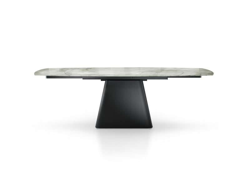 Table extensible en céramique pour salle à manger libin - blanc  - Conforama D