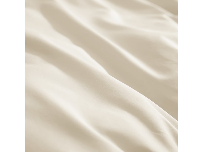  Housse de couette 140x200 cm percale de coton sable PD25274 - Conforama D