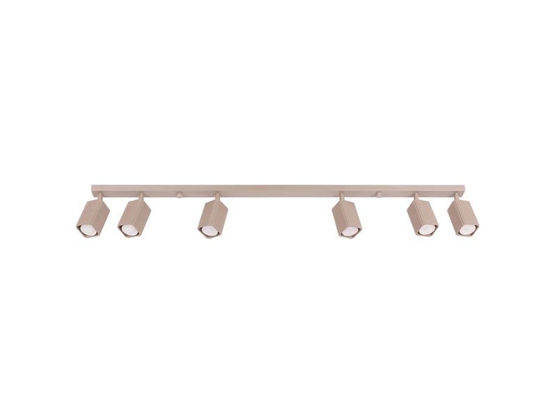  Plafonnier rayo 6l taupe aluminium moderne 16.5x117x6cm SL.3154 - Conforama A