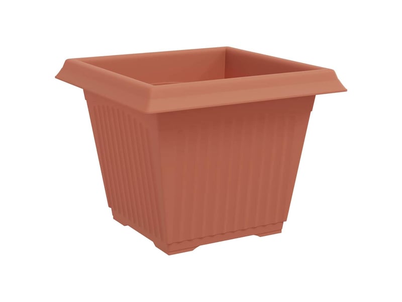  Jardinière - pot de fleurs carré 6 pcs rouge brique 28,5 x 28,5 x 22 cm  - Conforama E