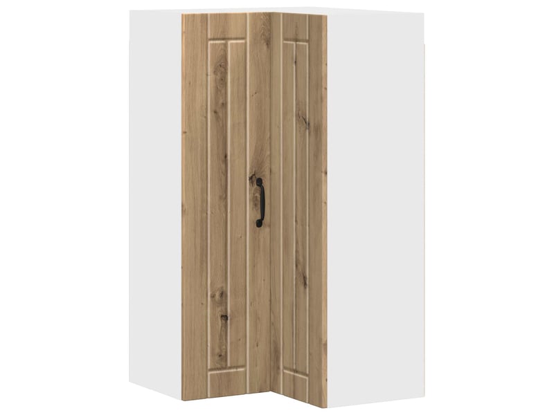 Meuble mural de cuisine, armoire d'angle cuisine lucca chêne artisanal 57x57x100cm - Conforama A