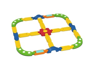 Parcours d'équilibre enfant 176 x 176 cm – multicolore – 25 éléments antidérapants pour jeu sensoriel
