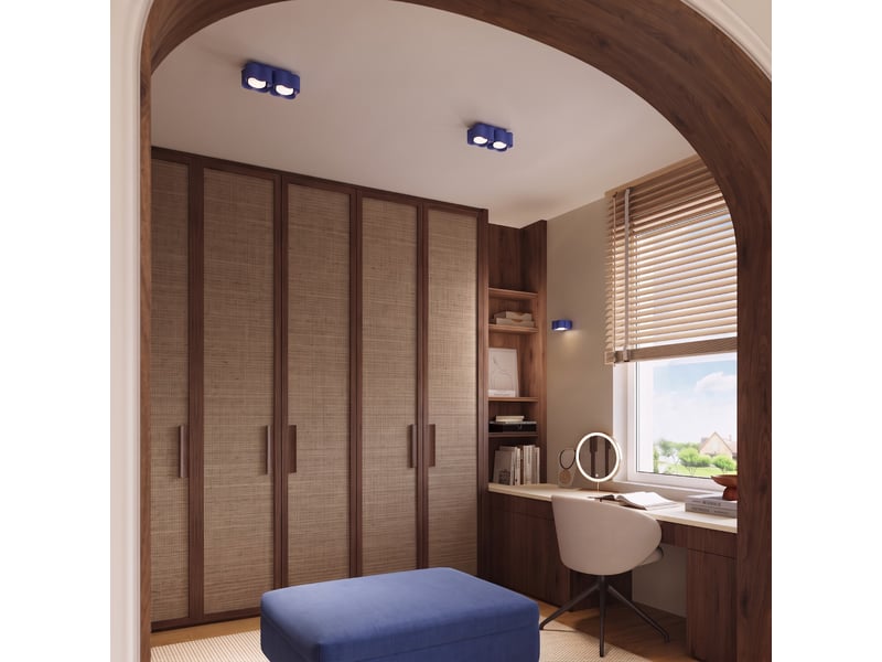  Plafonnier ovio 2 outremer gx53 aluminium moderne 8x24.5x12cm SL.3362 - Conforama C