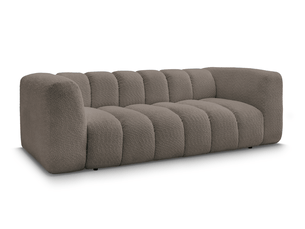 Canapé droit fixe BOBOCHIC TALIA 3 places Tissu marron