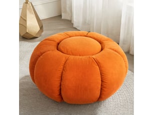 Table ronde vercart pumpkin orange 85 cm polyester - hauteur 43 cm