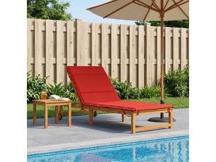 Coussin de transat, coussin pour bain de soleil gemert 100 % polyester rouge 200 x 70 x 3 cm cf56195